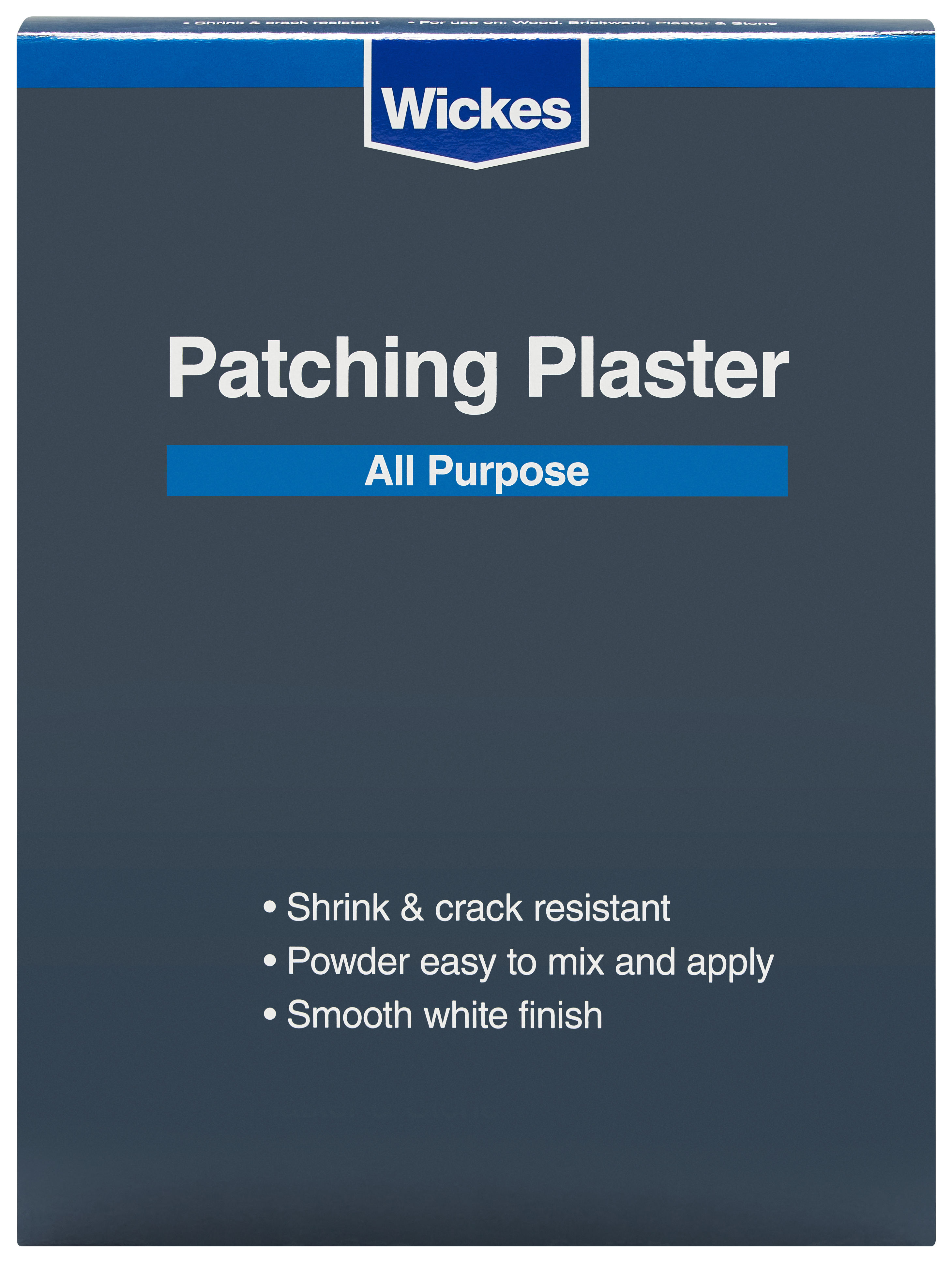 Wickes White Quick Setting Patching Plaster - 1.7kg