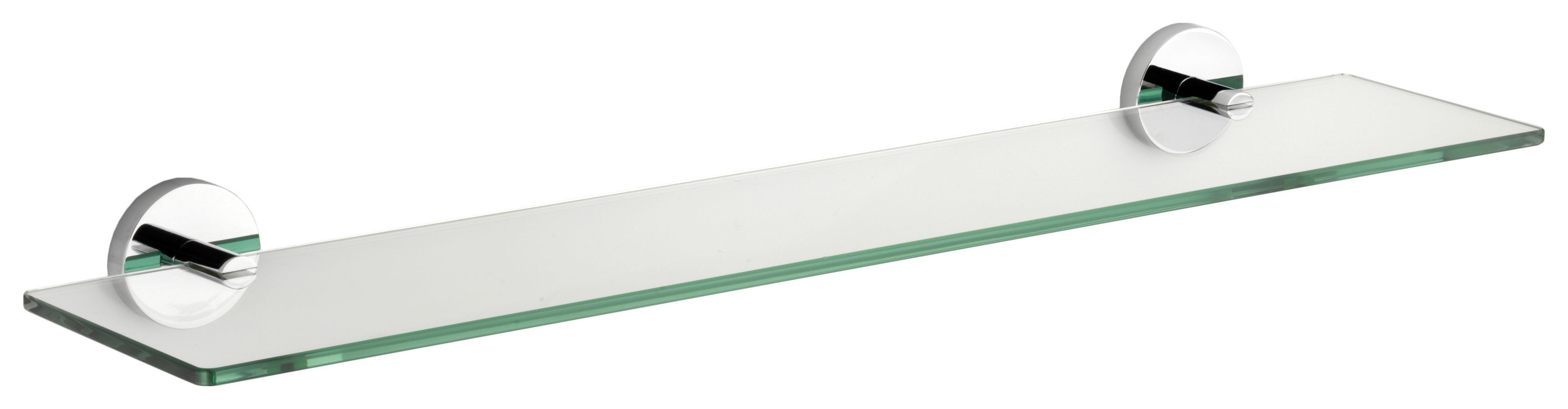 Croydex Flexi-Fix Pendle Bathroom Glass Shelf - Chrome