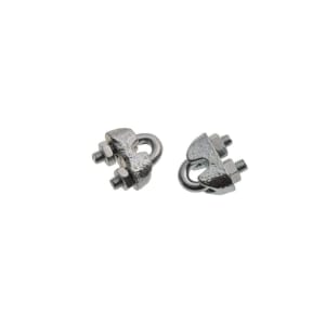 Wickes Bright Zinc Plated Wire Rope Clamp - 3mm - Pack 2