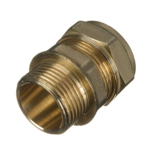 Primaflow Brass Compression Male Iron Coupler - 22mm x 3/4in