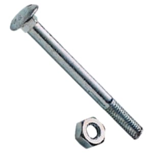Wickes Carriage Bolt Nut & Washer - M8 x 65mm - Pack of 6
