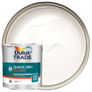 Dulux Trade Quick Dry Gloss Paint - Pure Brilliant White - 2.5L