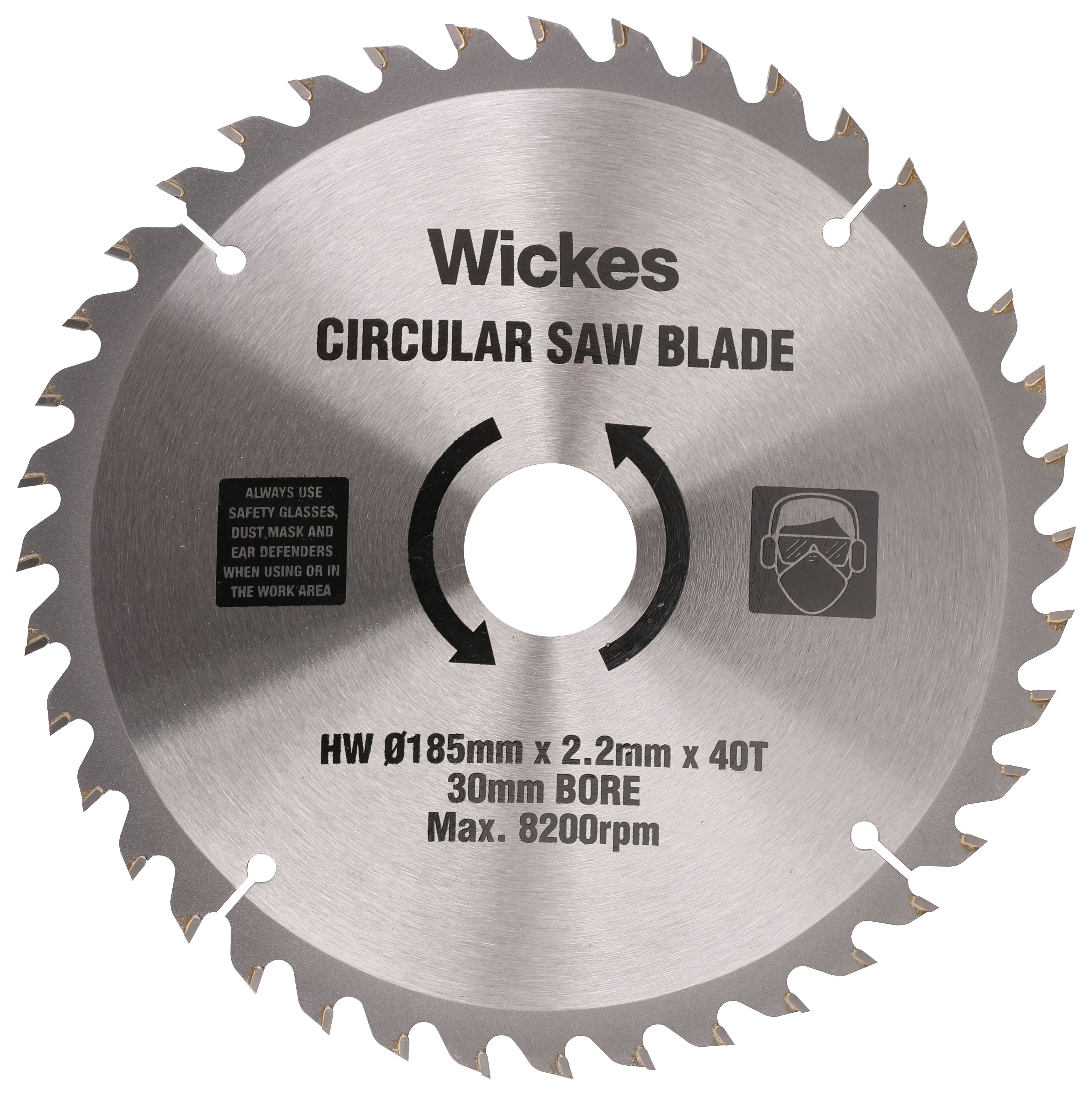 Wickes 40 Teeth Fine Cut Circular Saw Blade - 185 x 30mm