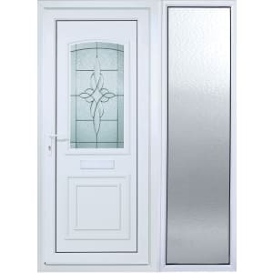 Euramax Medway 1 Sidelight Right Opening uPVC White Door - 2085 x 1520mm