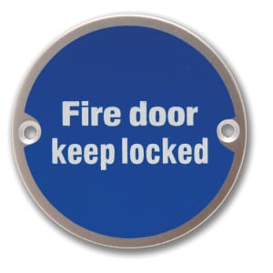 4FireDoors Fire Door Keep Locked Safety Sign - 75mm - Pack of 2