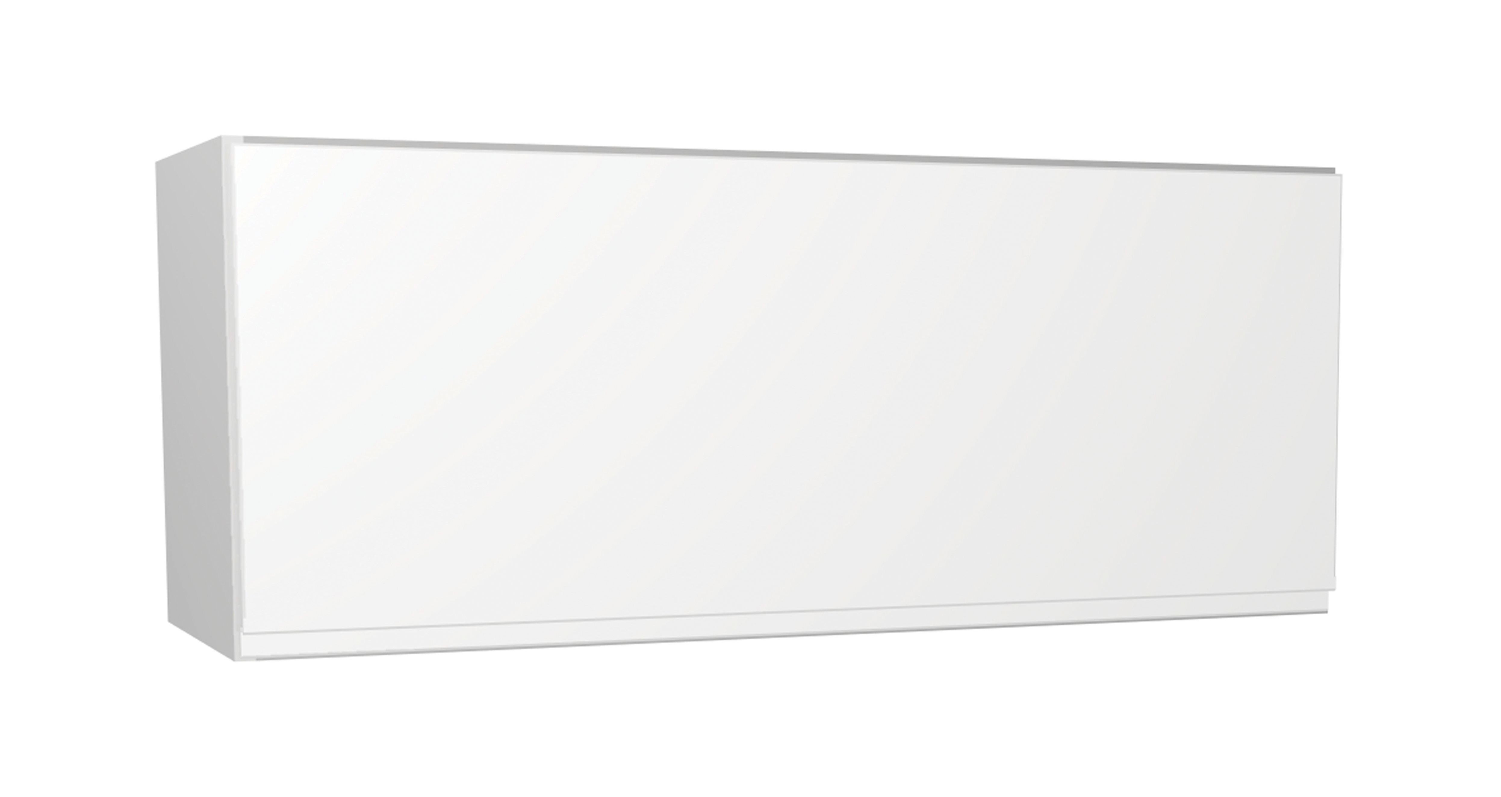 Wickes Madison White Gloss Handleless Narrow Wall Unit - 900mm