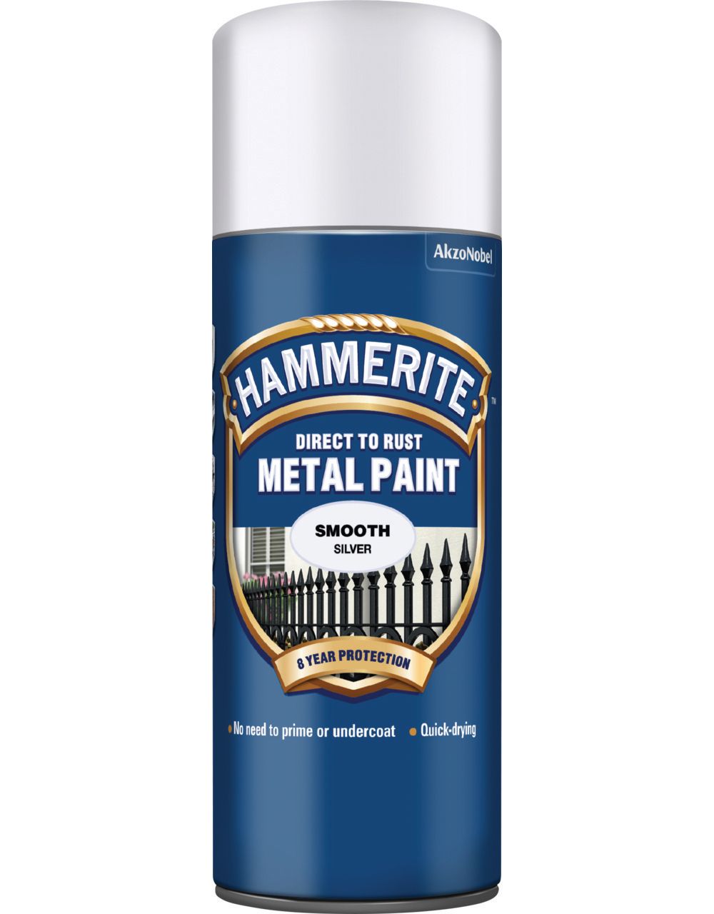 Hammerite Metal Aerosol Smooth Paint - Silver - 400ml