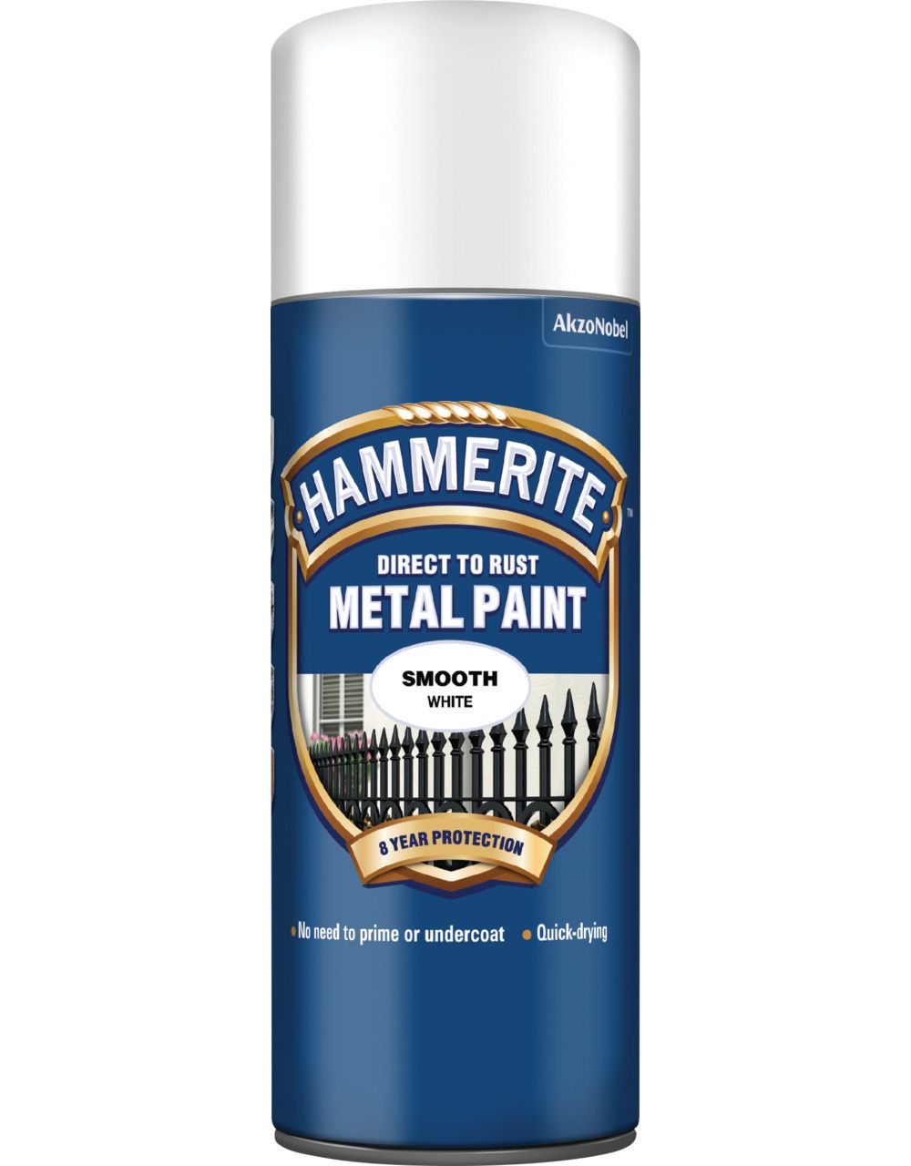 Hammerite Metal Aerosol Smooth Paint - White - 400ml
