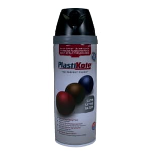 Plastikote Multi-Surface Satin Spray Paint - Black - 400ml