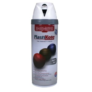 Plastikote Multi-Surface Matt Spray Paint - White - 400ml