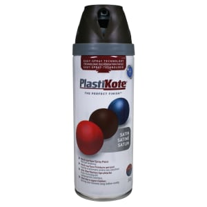 Plastikote Multi-Surface Satin Spray Paint - Chocolate Brown - 400ml