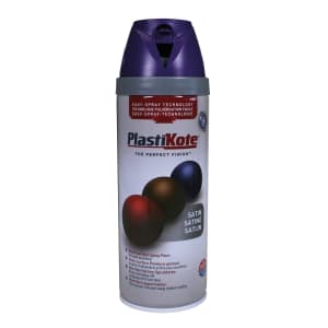 Plastikote Multi-Surface Satin Spray Paint - Sumptuous Purple - 400ml