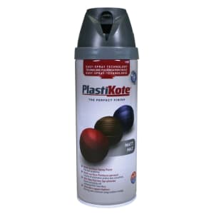 Plastikote Multi-Surface Matt Spray Paint - Grey - 400ml