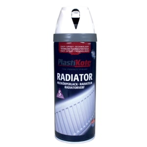 Plastikote Twist & Spray Gloss Radiator Spray Paint - White - 400ml