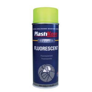 Plastikote Industrial Fluorescent High Visibility Spray Paint - Yellow - 400ml