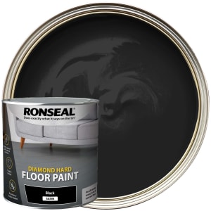 Ronseal Satin Diamond Hard Floor Paint - Black - 2.5L