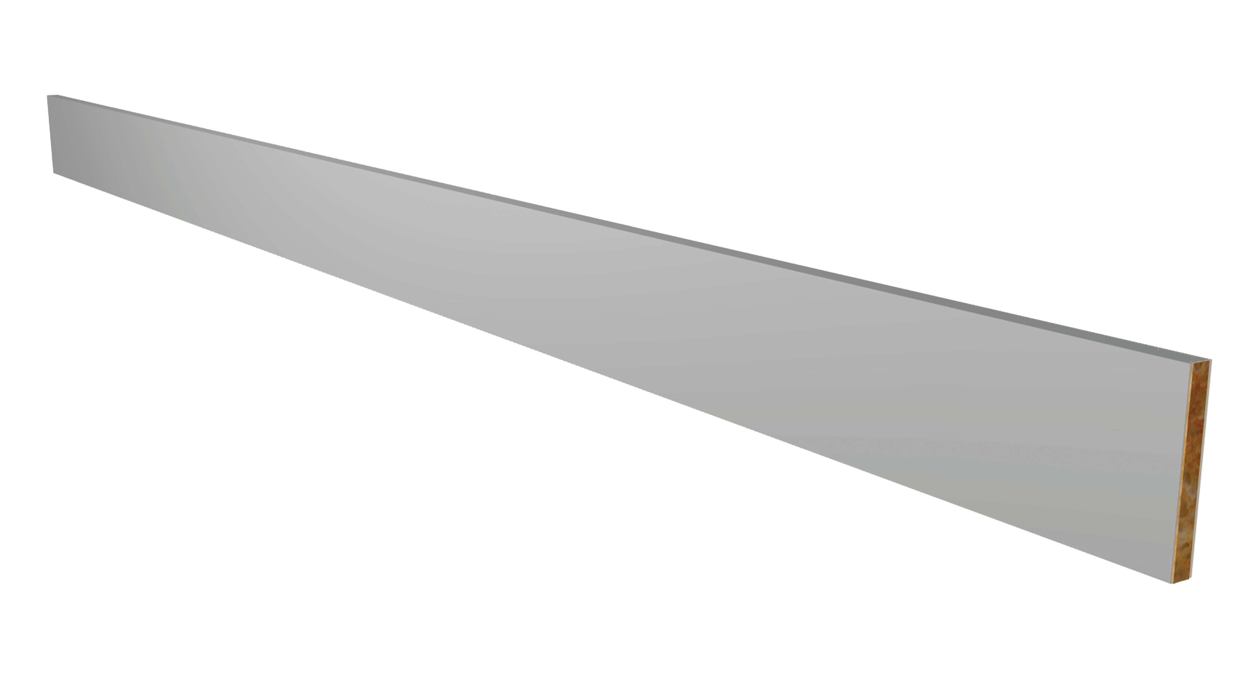 Wickes Orlando/Madison Grey Gloss Continuous Plinth - 2.6m