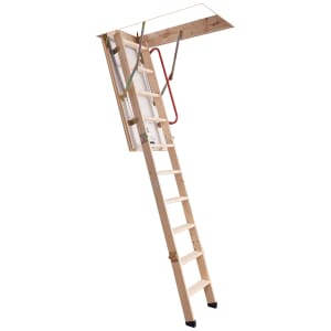 Werner Eco S Line 3 Section Timber Folding Loft Ladder