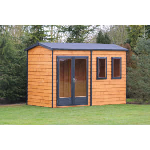 Shire Double Glazed Timber Apex Garden Office - 10 x 7ft