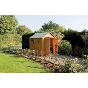 Rowlinson Premier Double Door Apex Shed with Opening Windows - 10 x 6ft