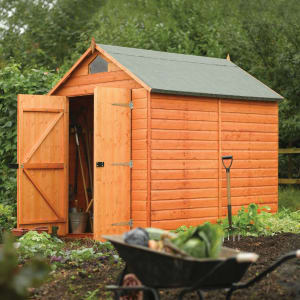 Rowlinson 8 x 6ft Double Door Security Shed with Apex Window