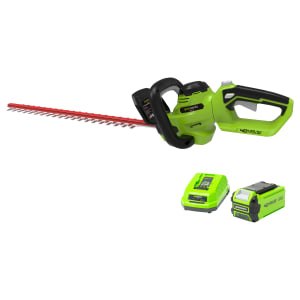 Greenworks Cordless Hedge Trimmer 40V with 2Ah Battery & Charger - 61cm
