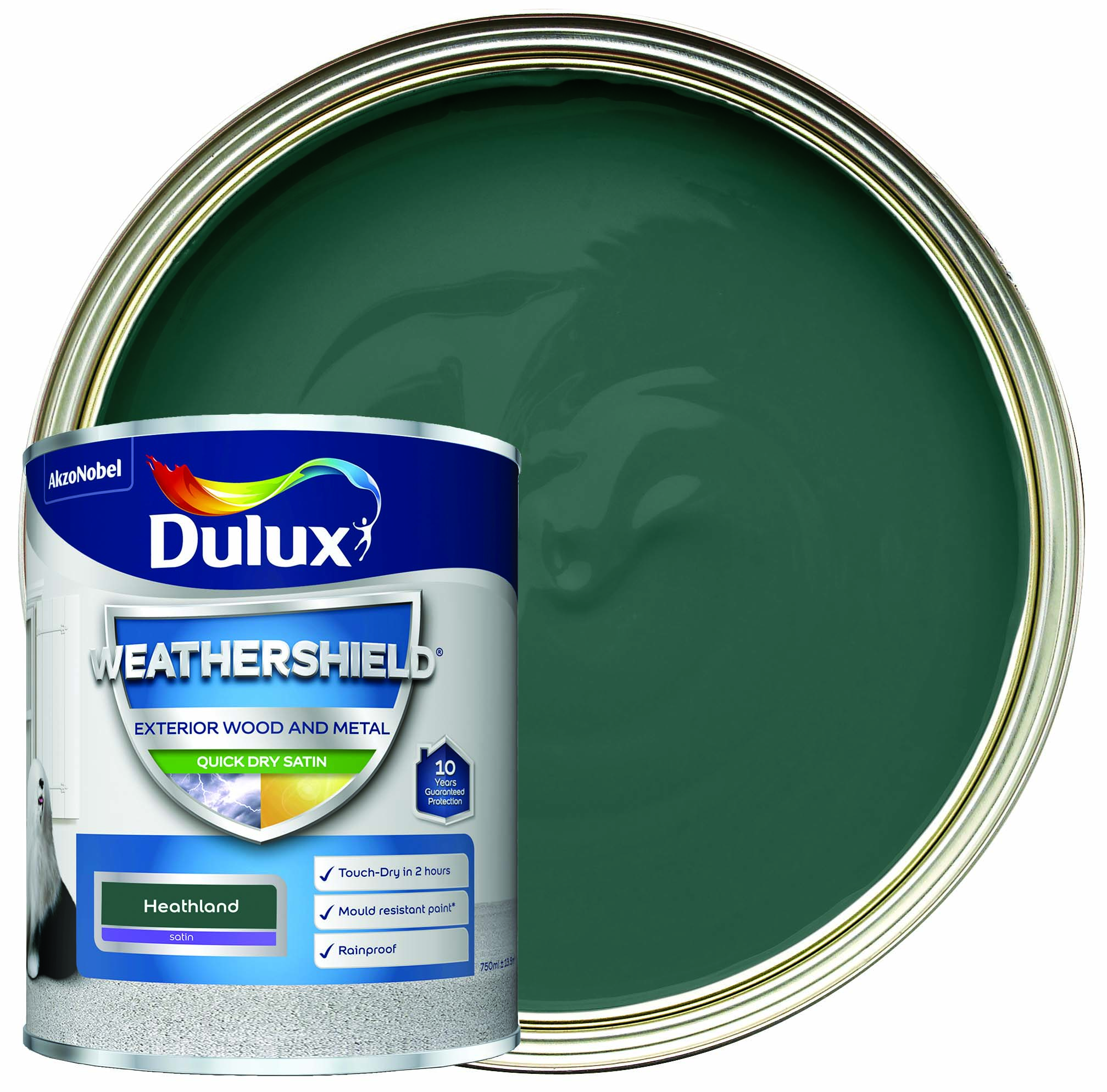 Dulux Weathershield Quick Dry Satin Paint - Heathland - 750ml