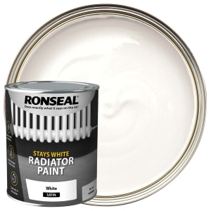 Ronseal Stays White Radiator Satin Paint - 750ml