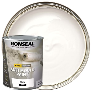 Ronseal 6 Year Matt White Anti-Mould Paint - 750ml