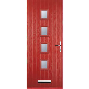 Euramax 4 Square Red Left Hand Composite Door