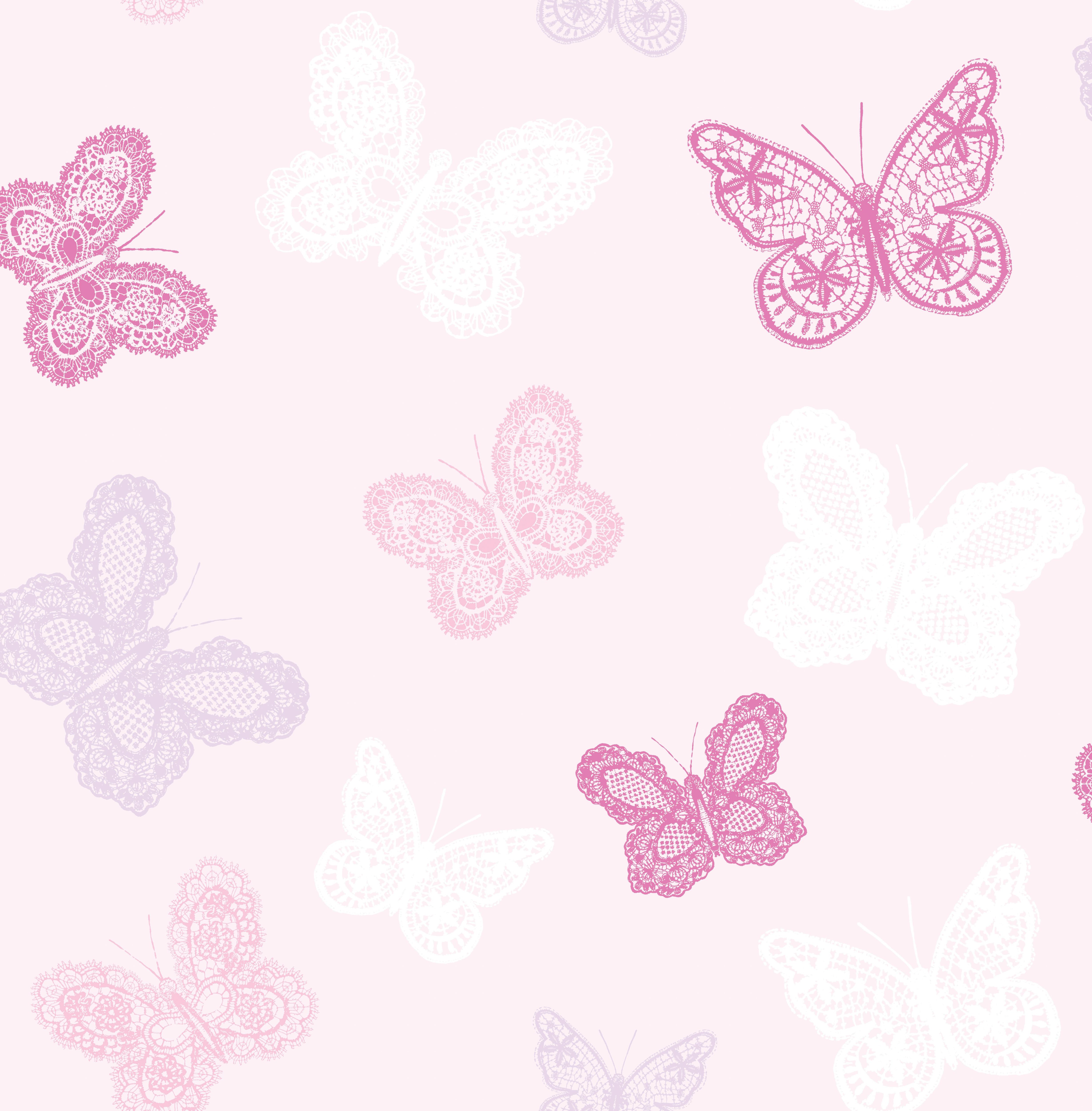 Superfresco Easy Pink Butterfly Print Wallpaper - 10m