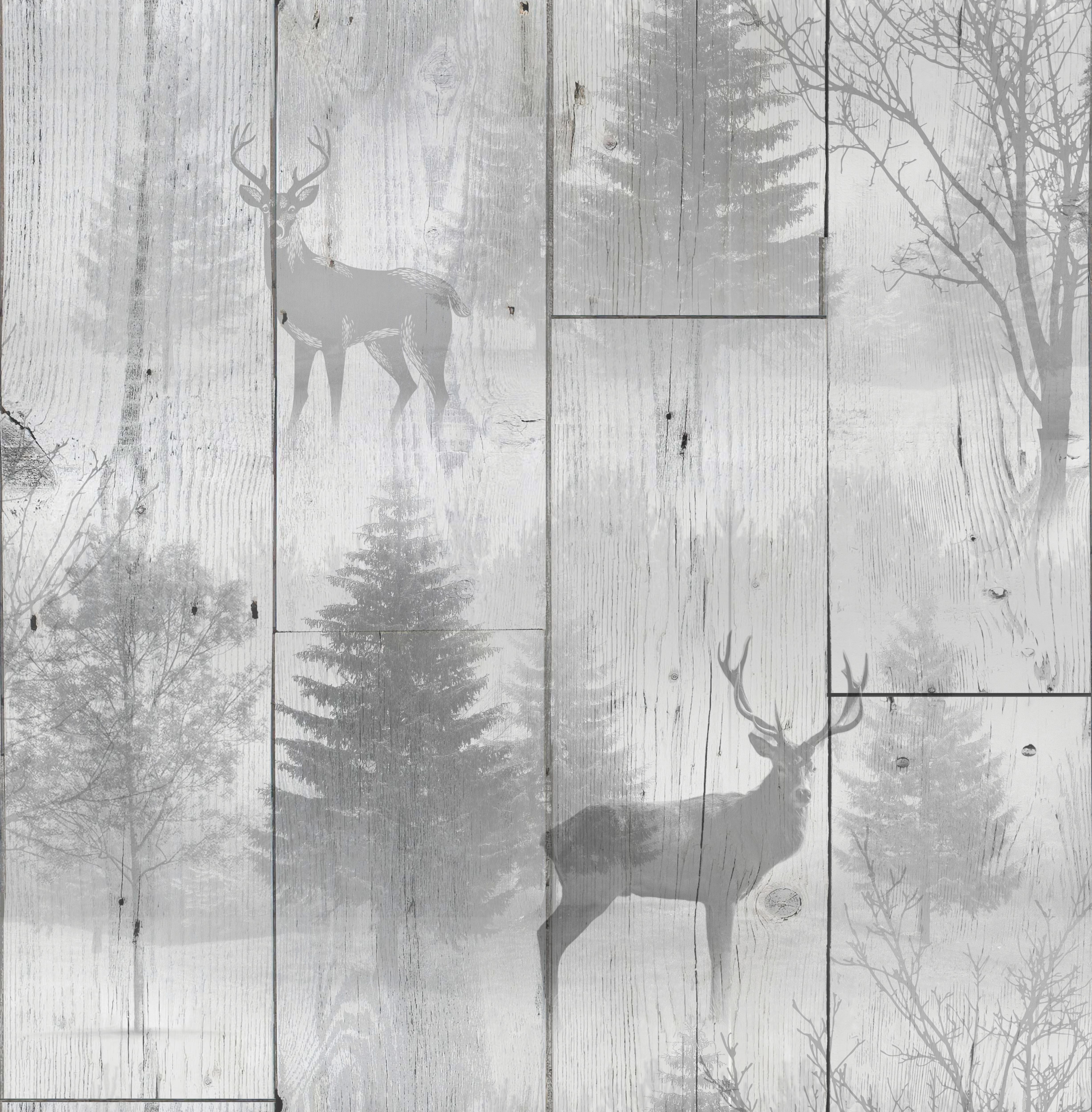 Superfresco Easy Highland Plank Grey Decorative Wallpaper - 10m