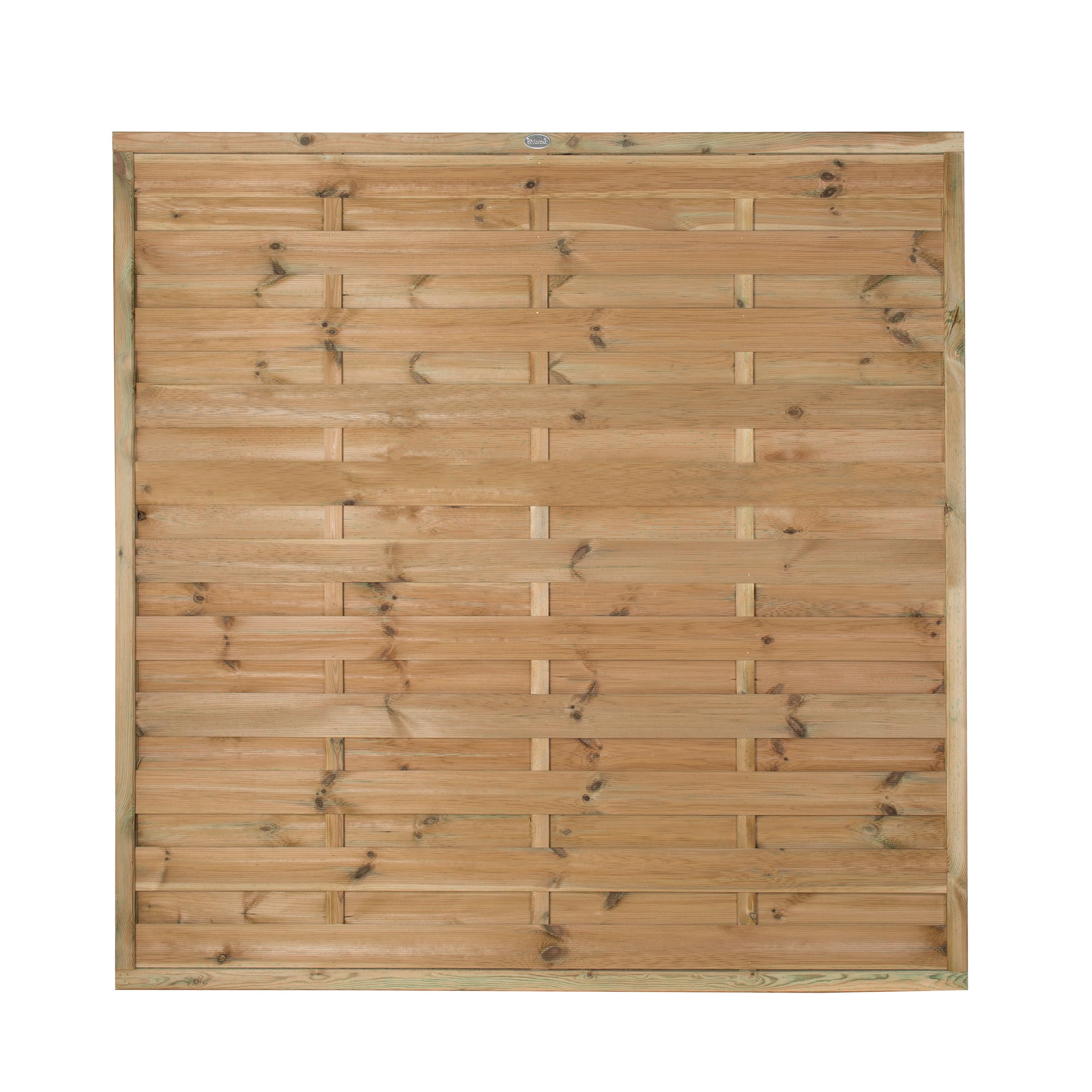 Forest Garden Pressure Treated Horizontal Hit & Miss Fence Panel 1800 x 1800mm 6 x 6ft Multi Packs