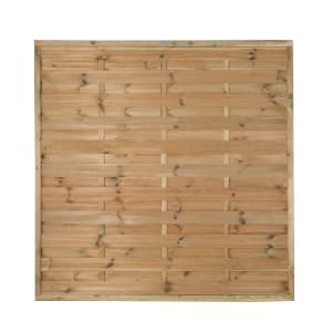 Forest Garden Pressure Treated Horizontal Hit & Miss Fence Panel 1800 x 1800mm 6 x 6ft Multi Packs