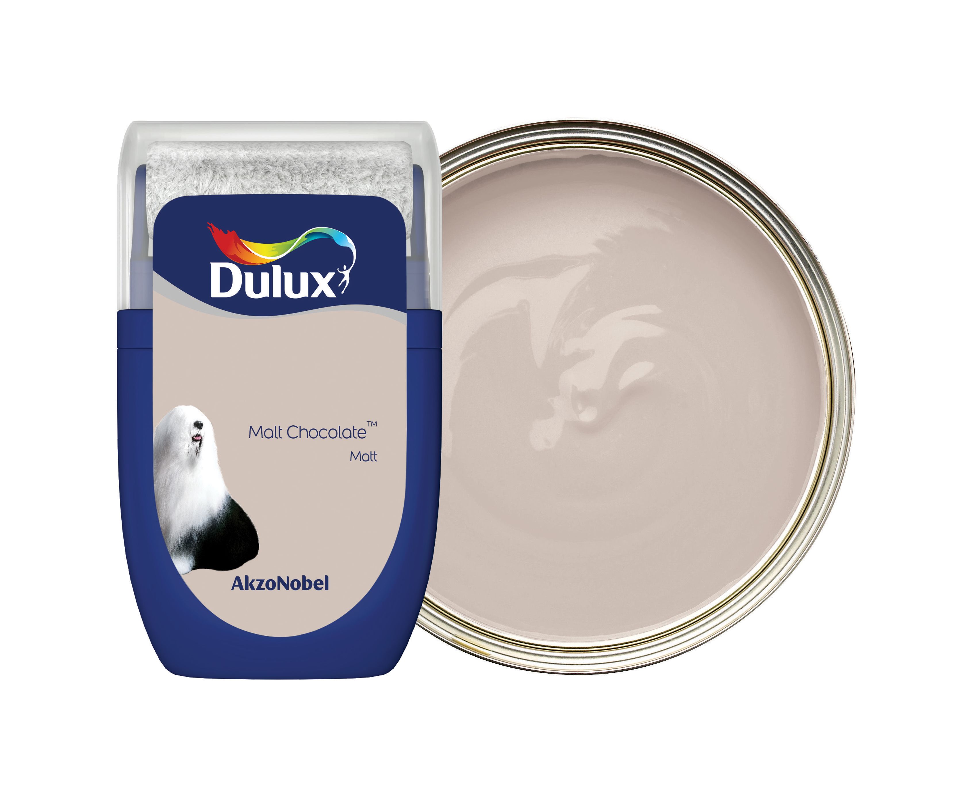 Dulux Emulsion Paint Tester Pot - Malt Chocolate - 30ml