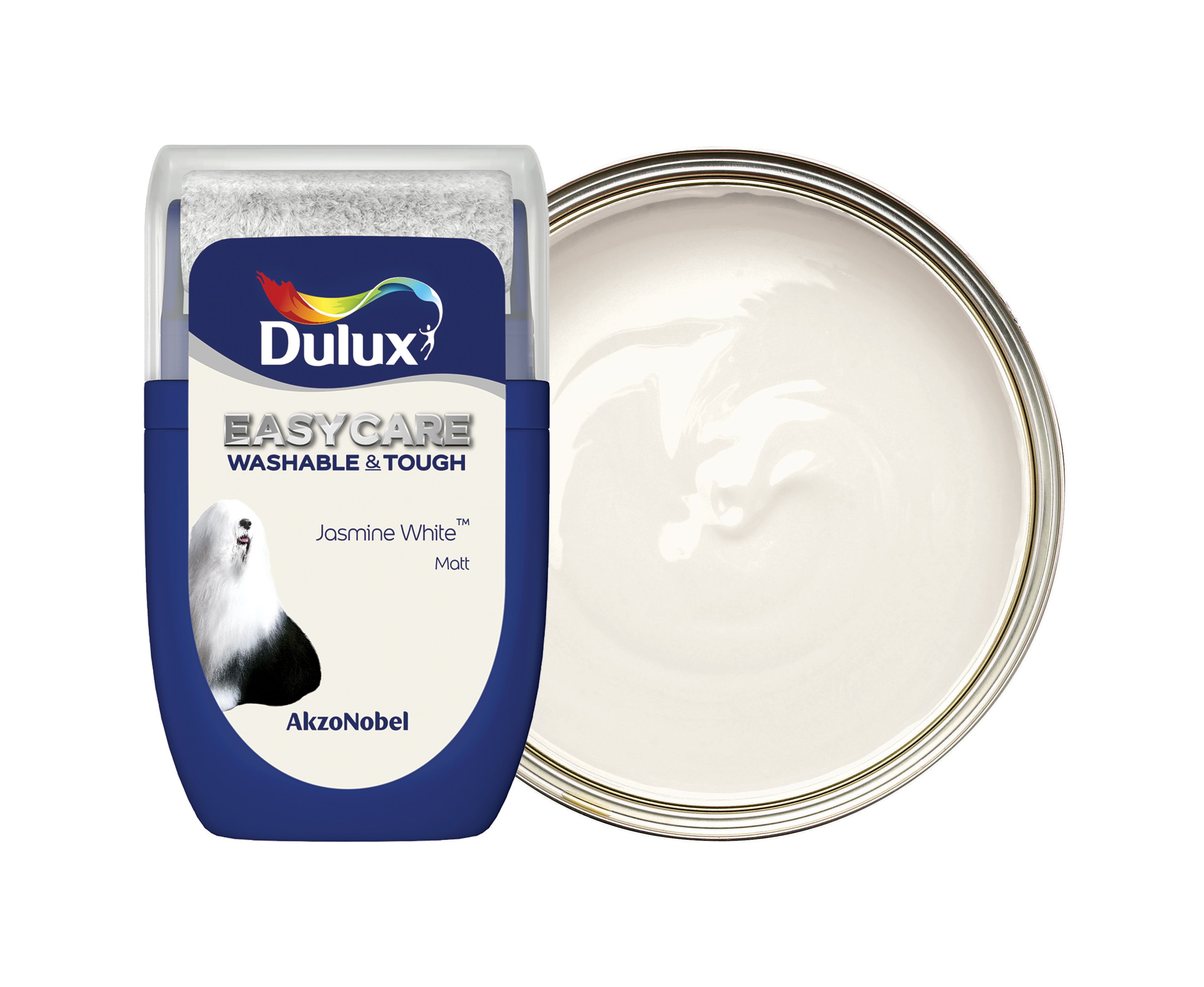 Dulux Easycare Washable & Tough Paint Tester Pot - Jasmine White - 30ml