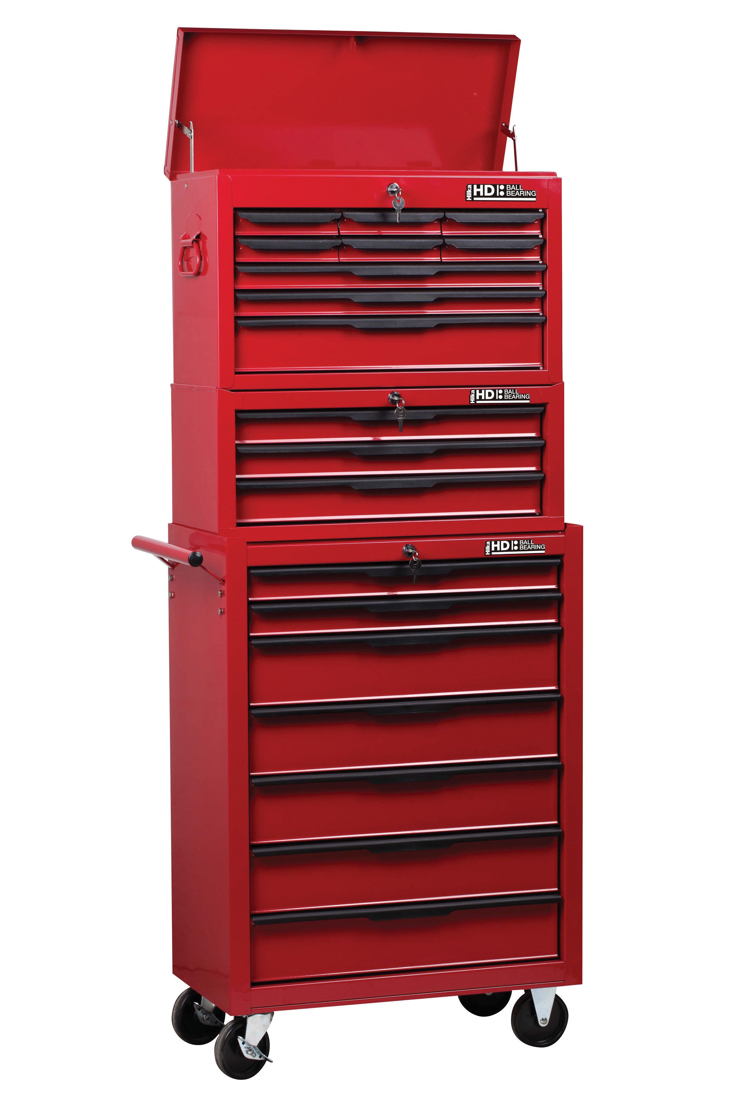 Hilka Heavy Duty 19 Drawer Mobile Combination Unit - Red