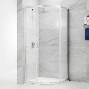 Nexa By Merlyn 6mm Chrome Quadrant Single Sliding Door Shower Enclosure - Various Sizes Available