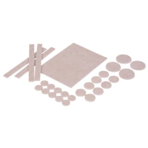 Vitrex Natural Self Adhesive Felt Flooring Pads - Pack of 27