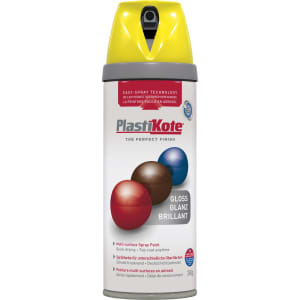 Plastikote Multi-Surface Gloss Spray Paint - New Yellow - 400ml
