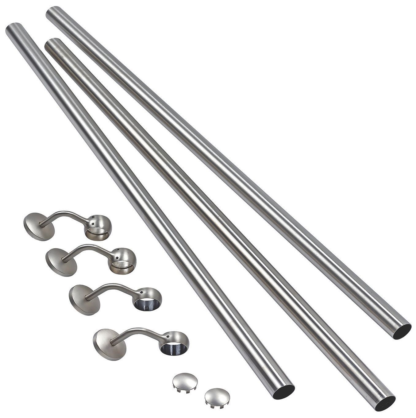 Rothley Polished Steel Indoor Handrail Kit - 3 x 1.2m