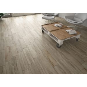 Wickes Mercia Grey Wood Effect Wall & Floor Tile - 150 x 600mm