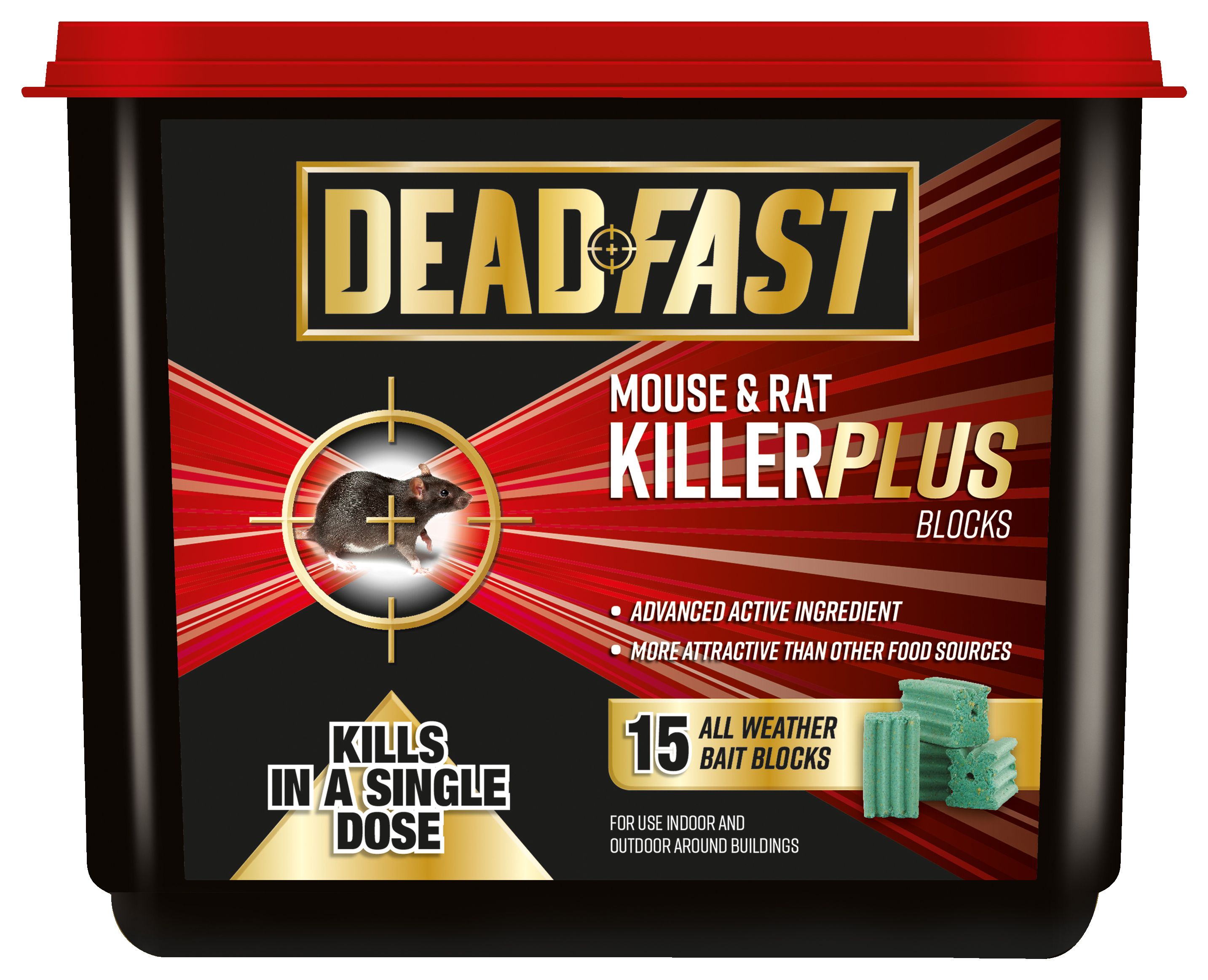 Deadfast Mouse & Rat Killer Plus - 15 Blocks