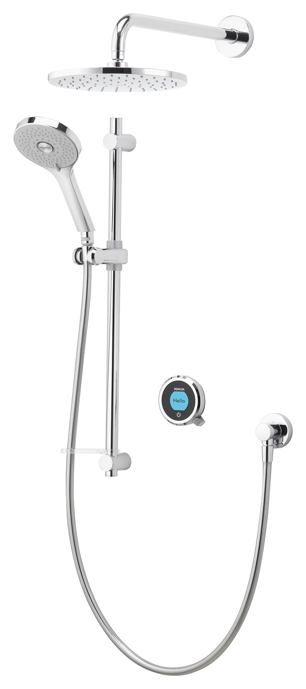 Aqualisa Optic Q Smart Divert Concealed Gravity Pumped Shower with Adjustable & Fixed Wall Head