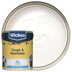 Wickes Tough & Washable Matt Emulsion Paint - Almost White No.100 - 5L
