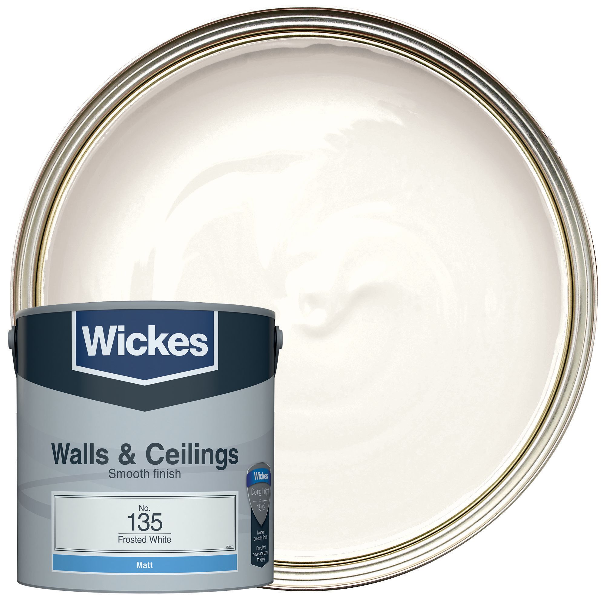 Wickes Vinyl Matt Emulsion Paint - Frosted White No.135 - 2.5L
