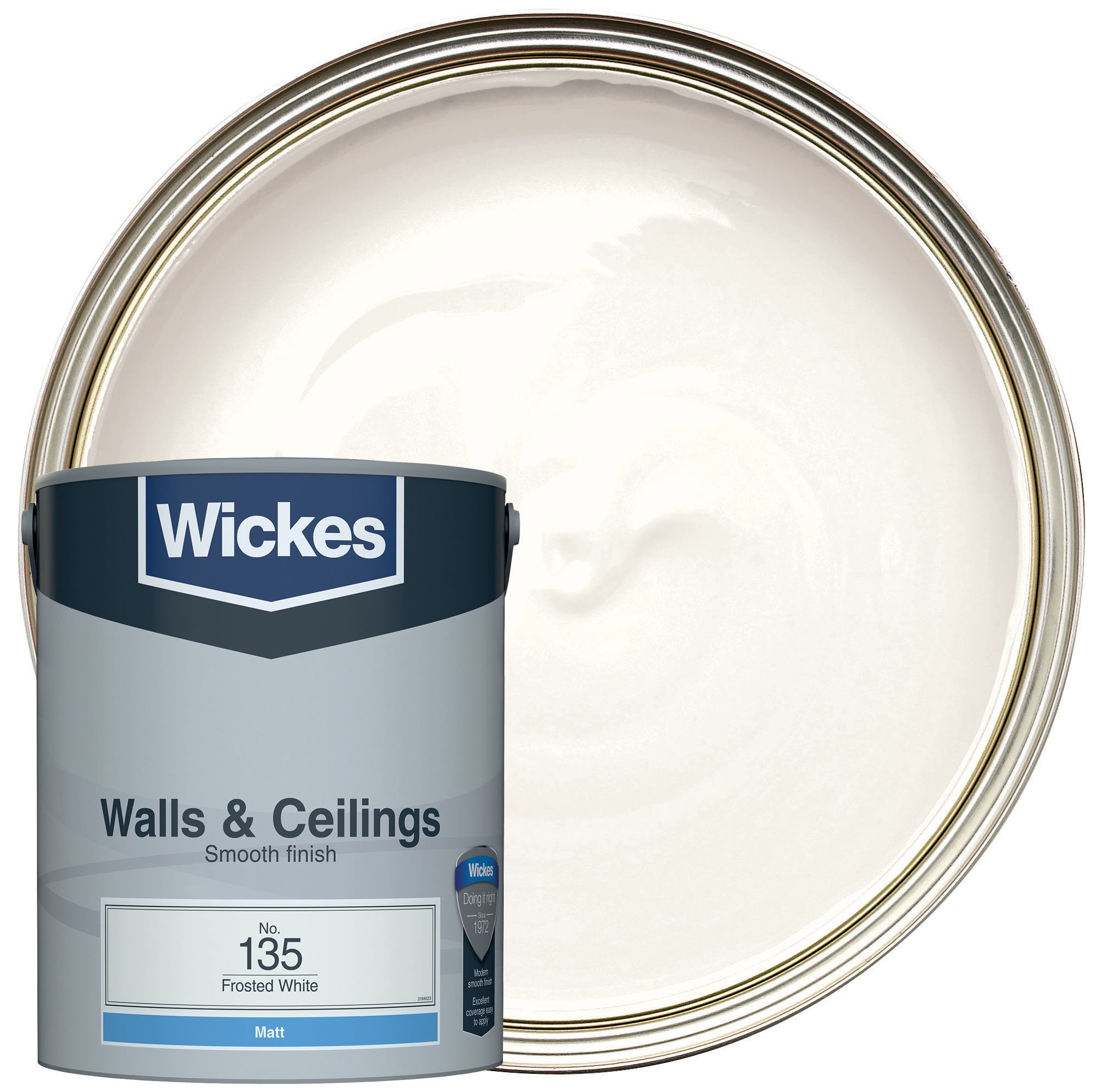 Wickes Vinyl Matt Emulsion Paint - Frosted White No.135 - 5L