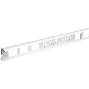 Homelux 8mm PVC Straight White Tile Trim - 2.5m