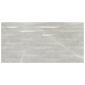 Wickes Boutique Bukan Silver Structure Ceramic Wall Tile - 600 x 300mm - Cut Sample