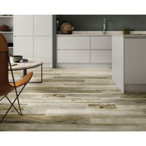 Wickes Boutique Kauri Natural Glazed Porcelain Wood Effect Wall & Floor Tile - 1140 x 200mm